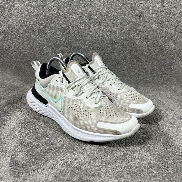 Nike React Miler 2 CW7121-004 Mens Size 7.5 Gray White Teal Running Shoes Used main image 11